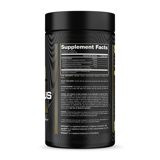 Notorious Bottle Supplement Facts