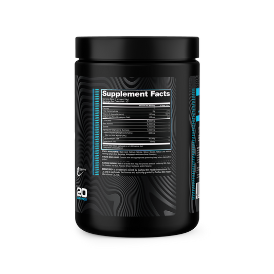 Pump 101 Blue Raspberry Bottle Supplement Facts