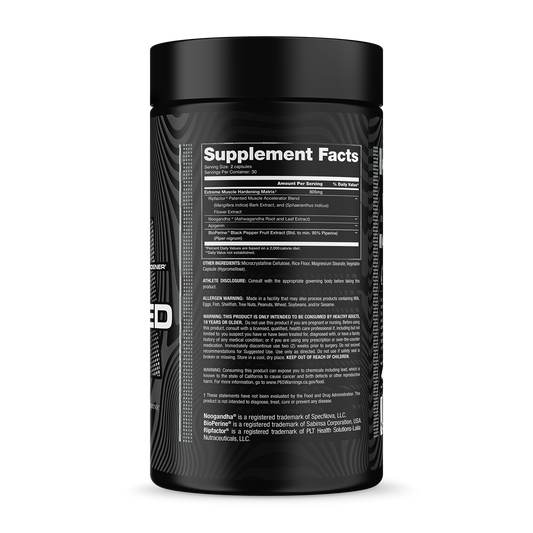 Shredded Bottle Supplement Fact