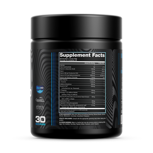 Smoked Blue Raspberry Bottle Supplement Facts