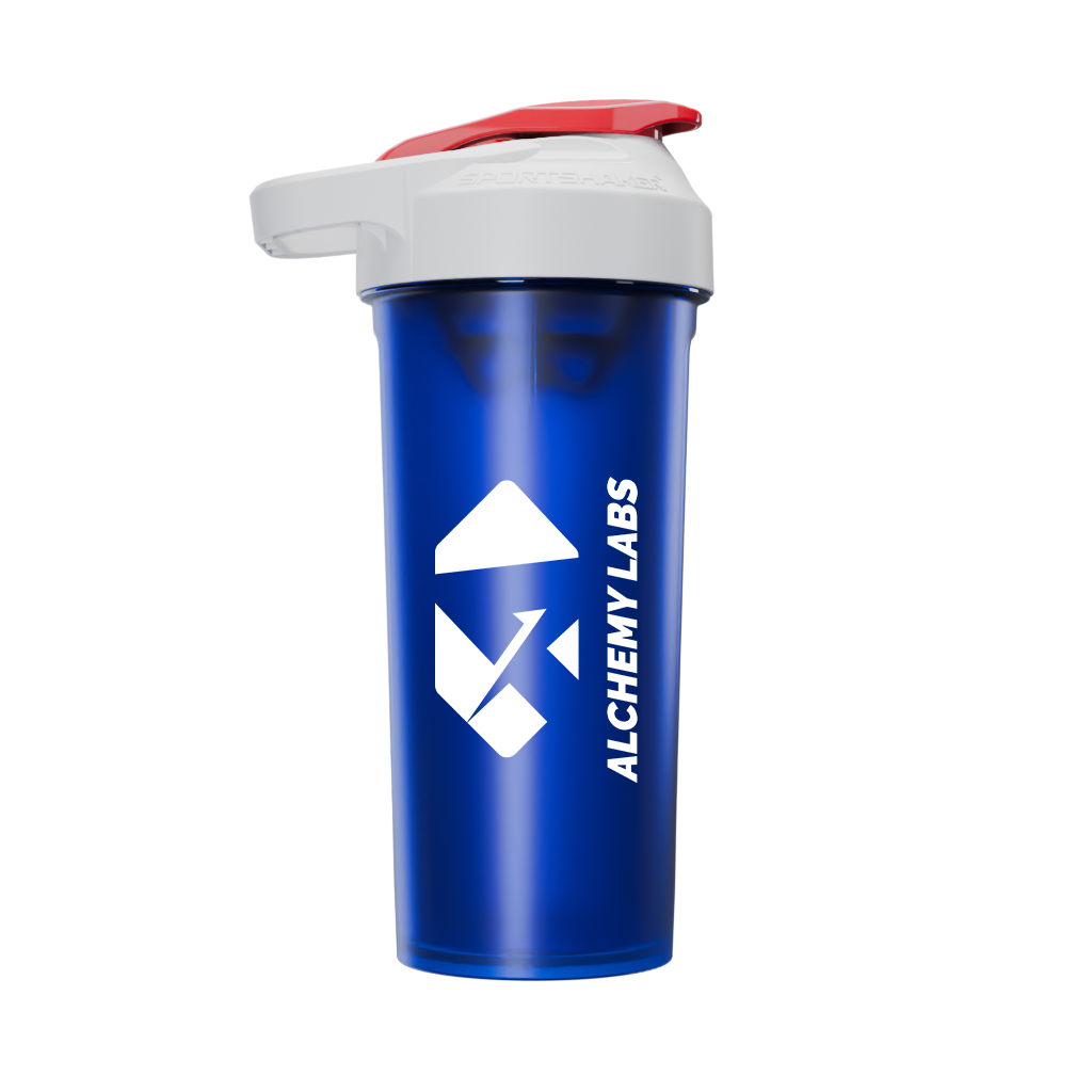 ALCHEMY LABS RED. WHITE. BLUE. SHAKER BOTTLE