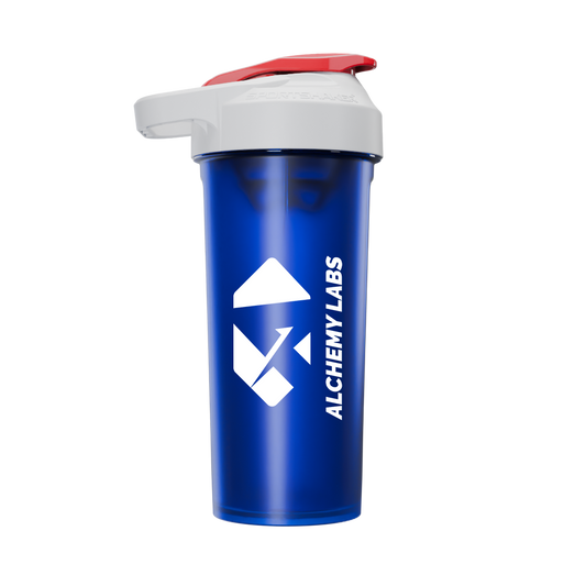 ALCHEMY LABS RED. WHITE. BLUE. SHAKER BOTTLE