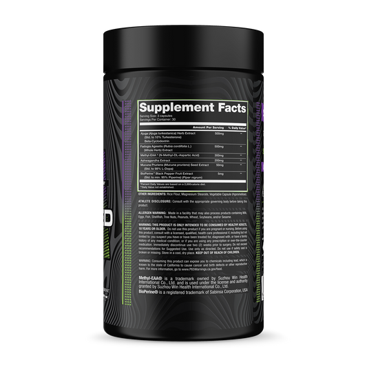 Altered Bottle Supplement Facts