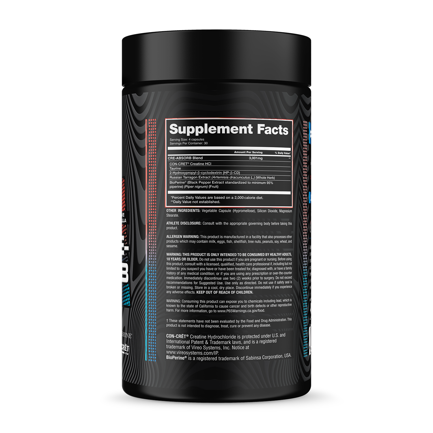 Cre-Absorb Bottle Supplement Facts