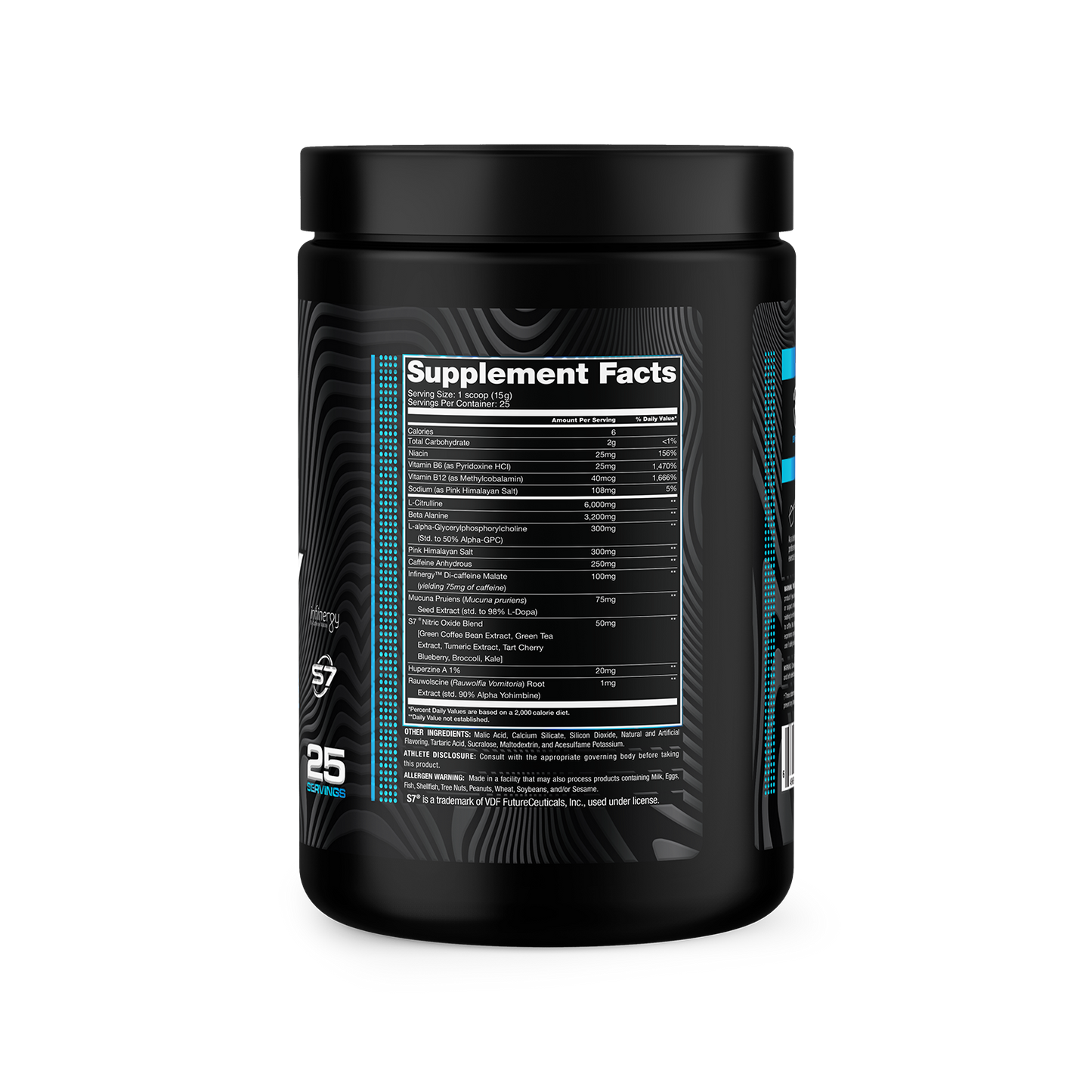 Duality Blue Raspberry Bottle Supplement Facts