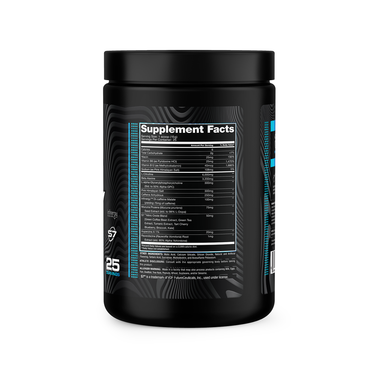 Duality Blue Raspberry Bottle Supplement Facts