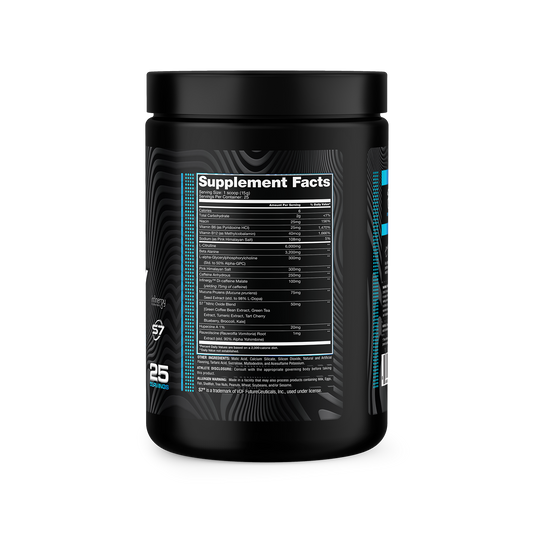 Duality Blue Raspberry Bottle Supplement Facts