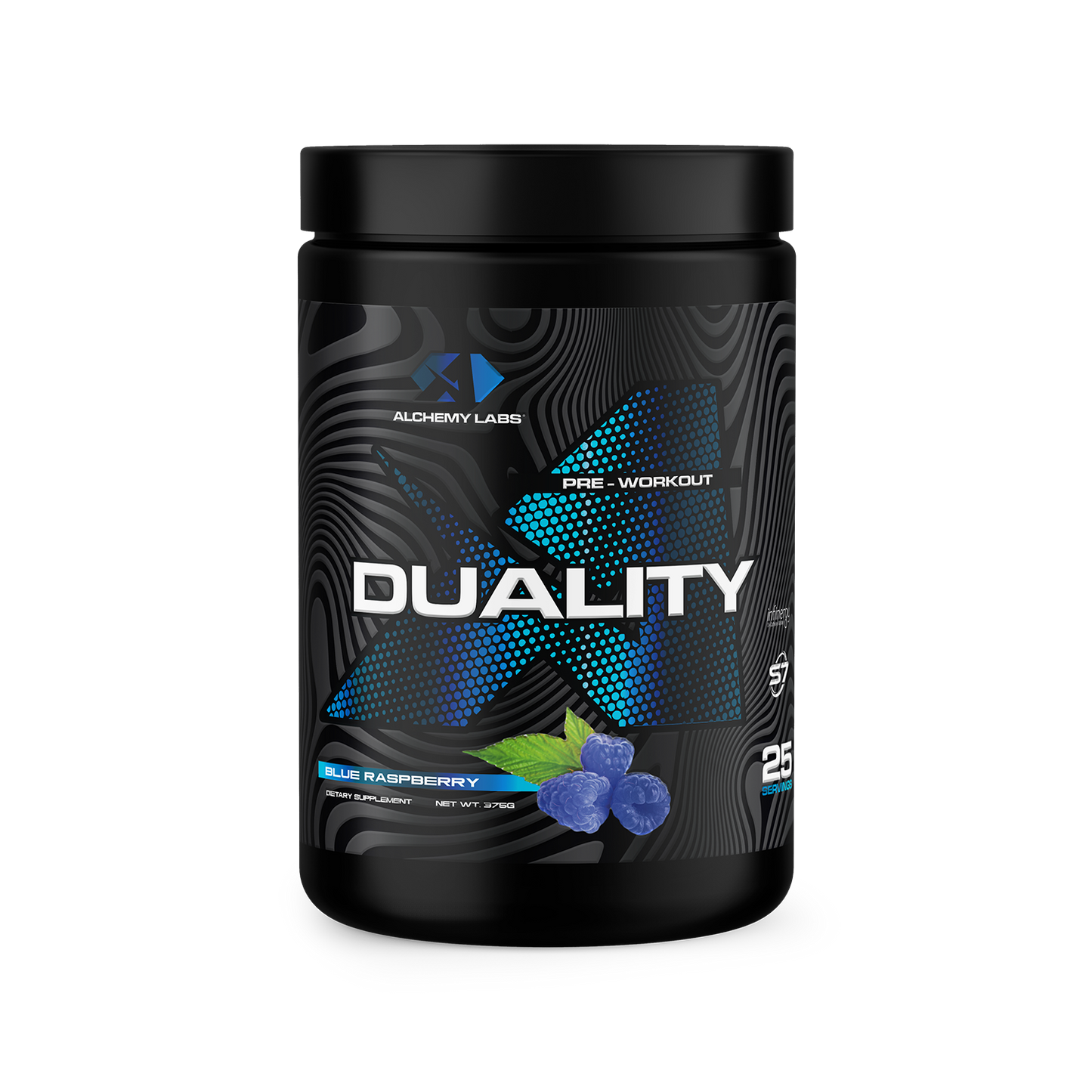 Duality Blue Raspberry Bottle Front Label