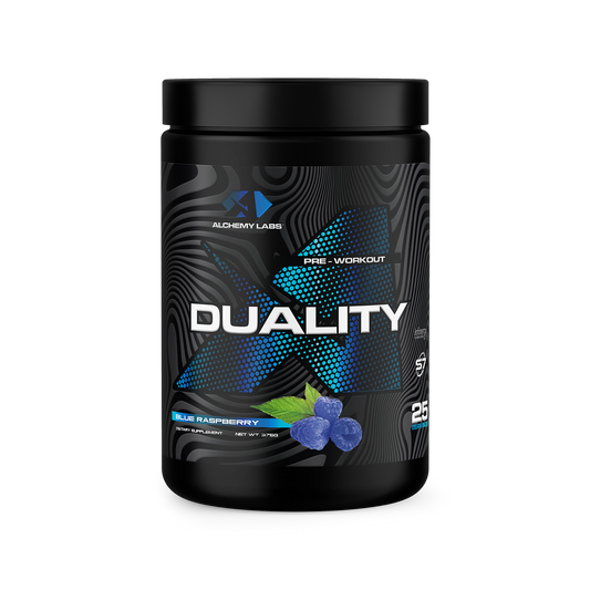 Duality Blue Raspberry Bottle Front Label