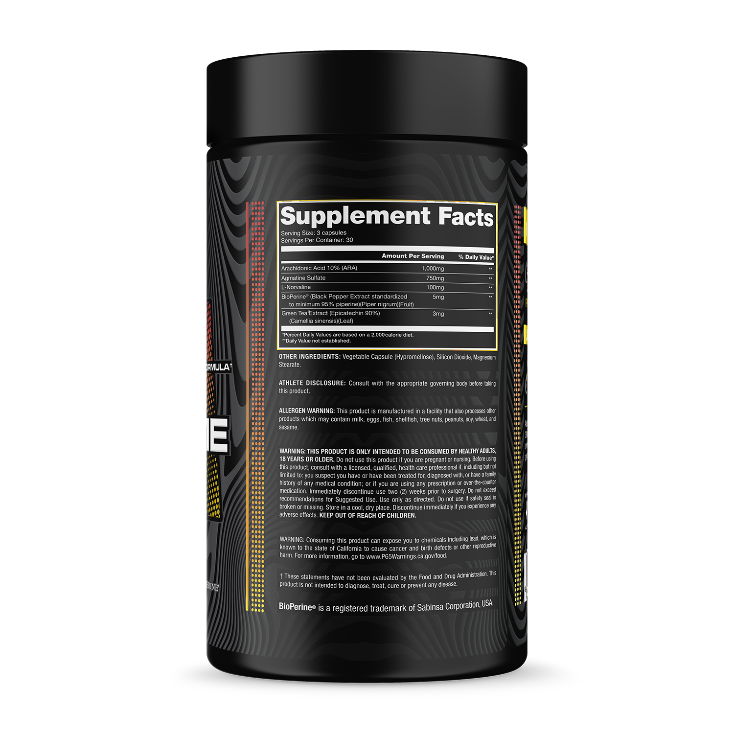 Inflame Bottle Supplement Facts
