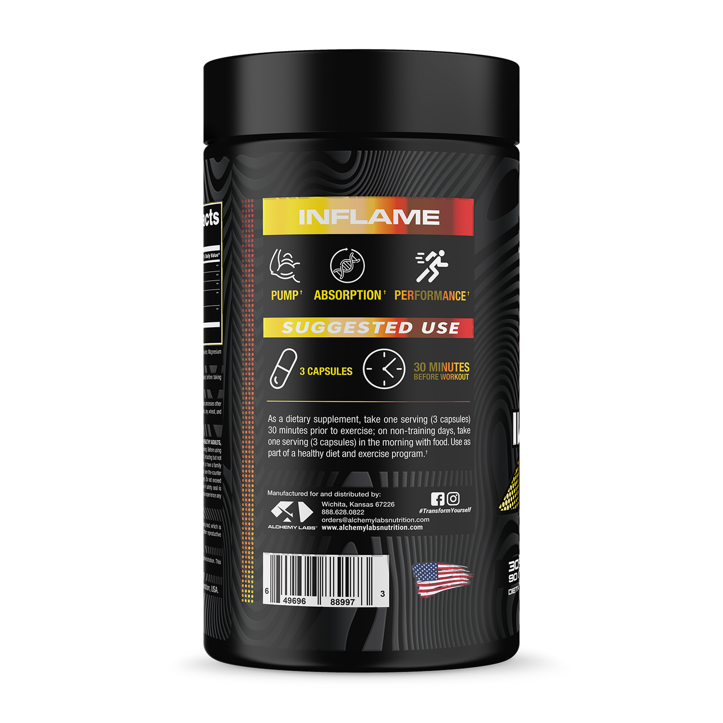 Inflame Bottle Side Label