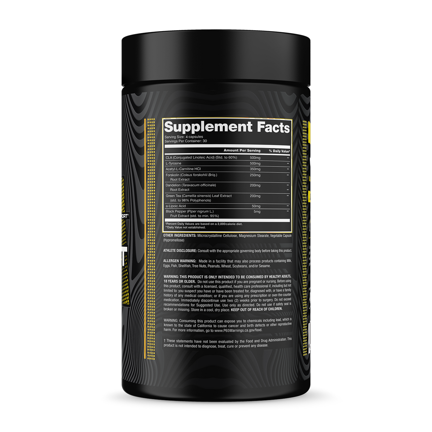 Inhibit Bottle Supplement Facts