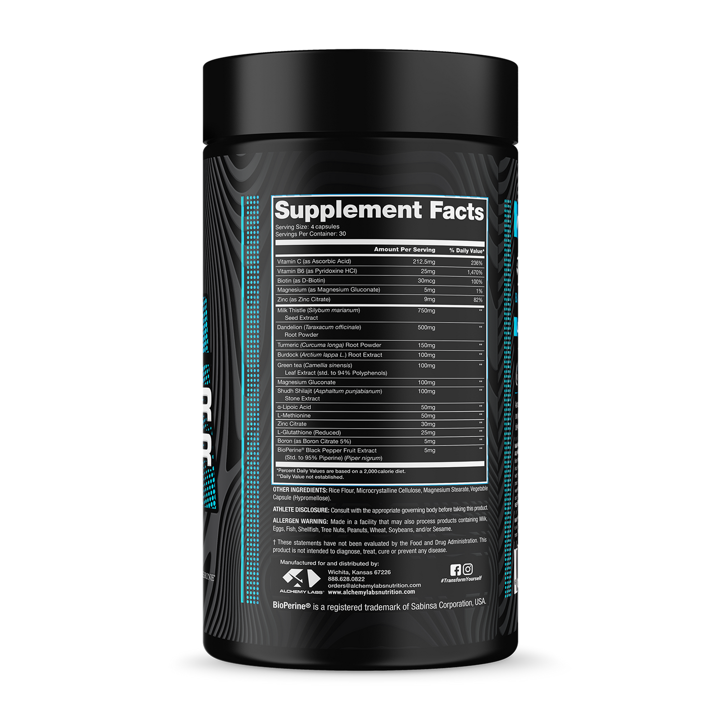 Liver Elixir Bottle Supplement Facts