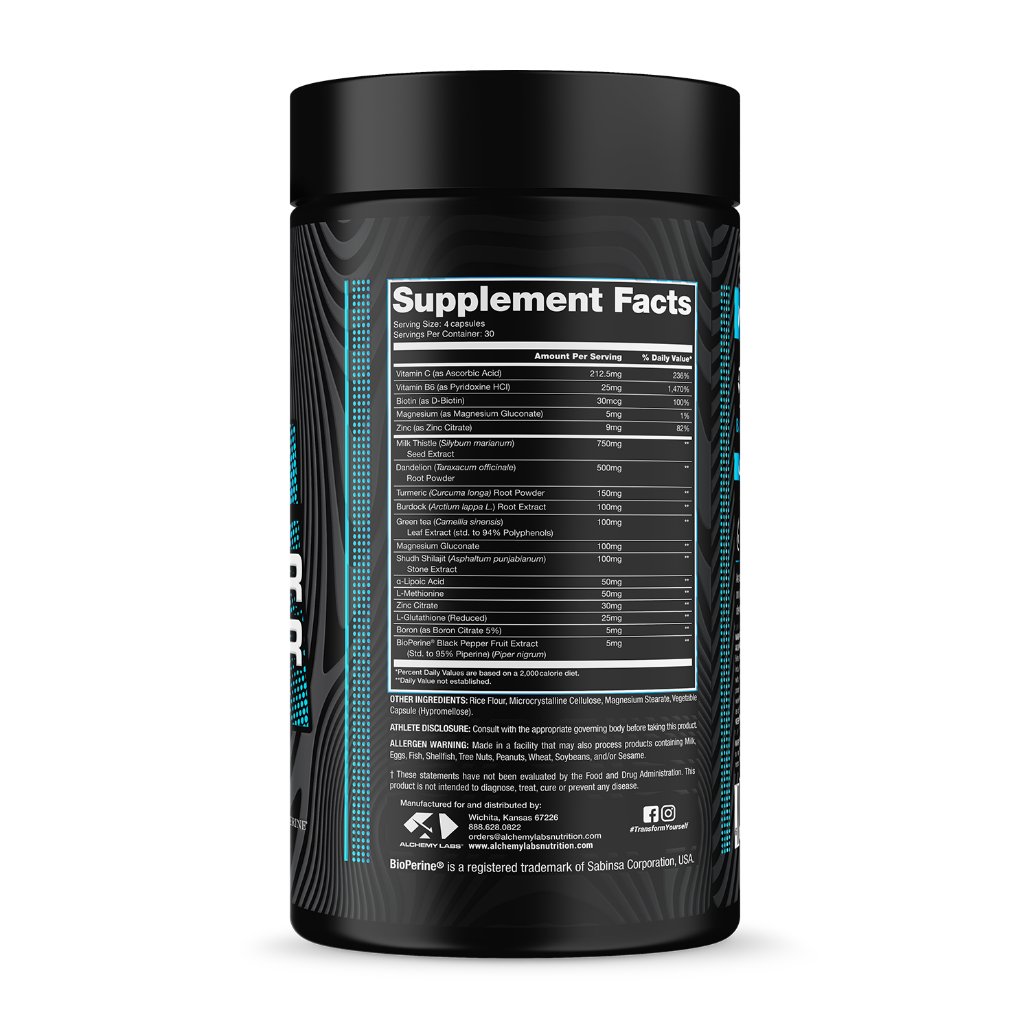 Liver Elixir Bottle Supplement Facts