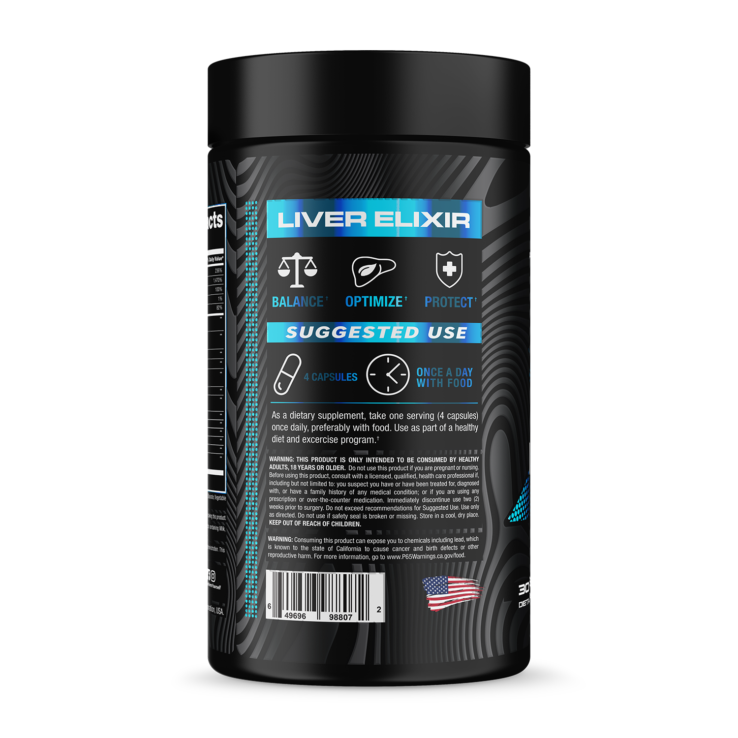 Liver Elixir Bottle Side Label