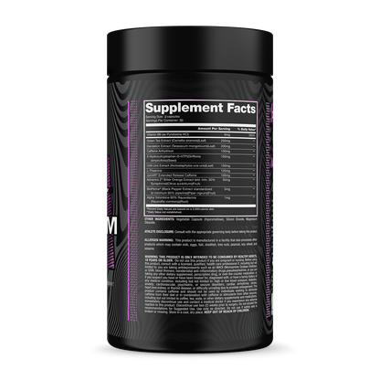 Oxystim Bottle Supplement Facts