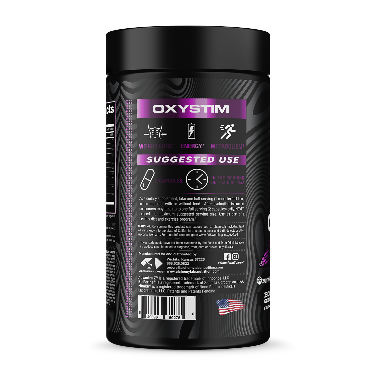 Oxystim Bottle Side Label 