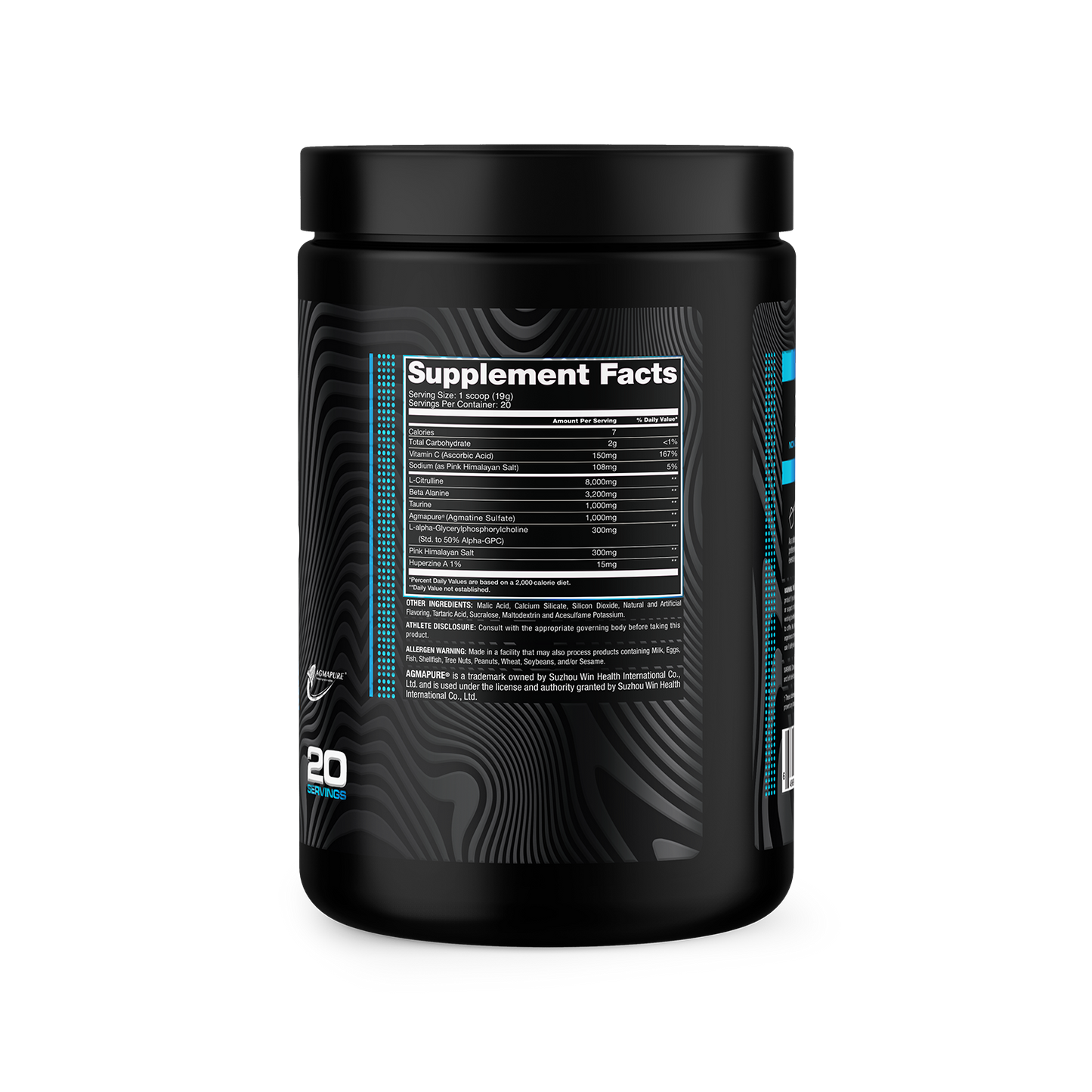 Pump 101 Blue Raspberry Bottle Supplement Facts