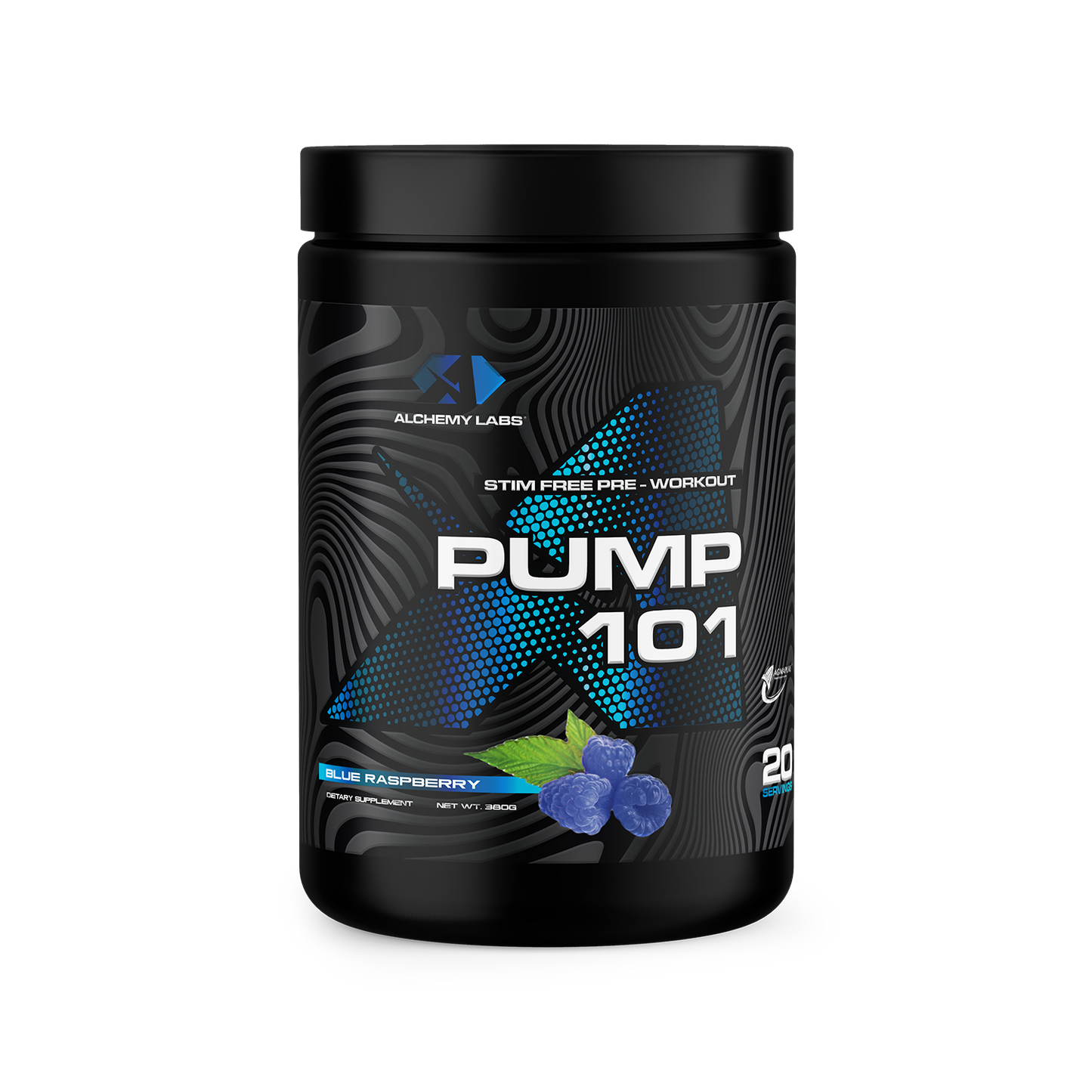 Pump 101 Blue Raspberry Bottle Front Label 