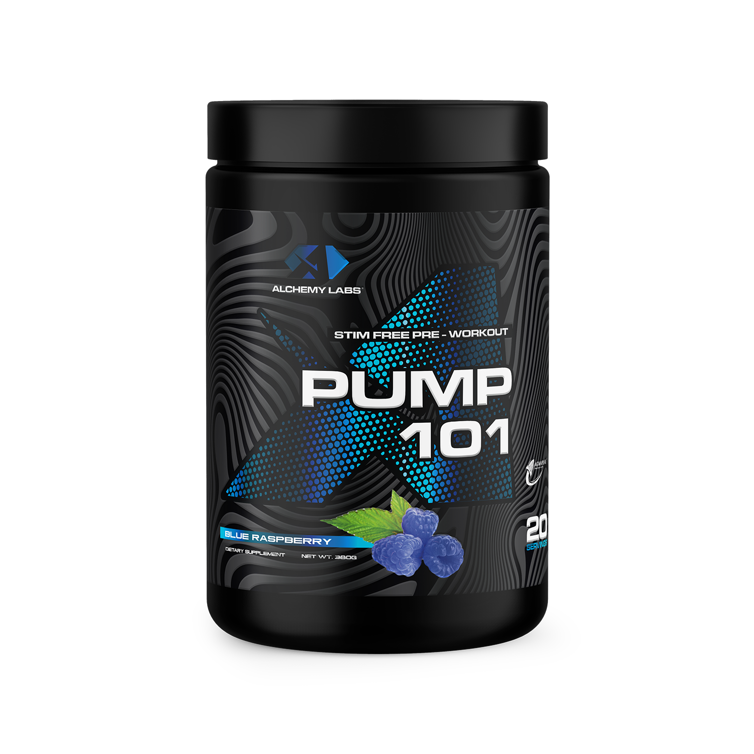 Pump 101 Blue Raspberry Bottle Front Label 