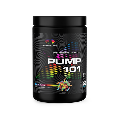 Pump 101 Sour Gummy Bottle Front Label