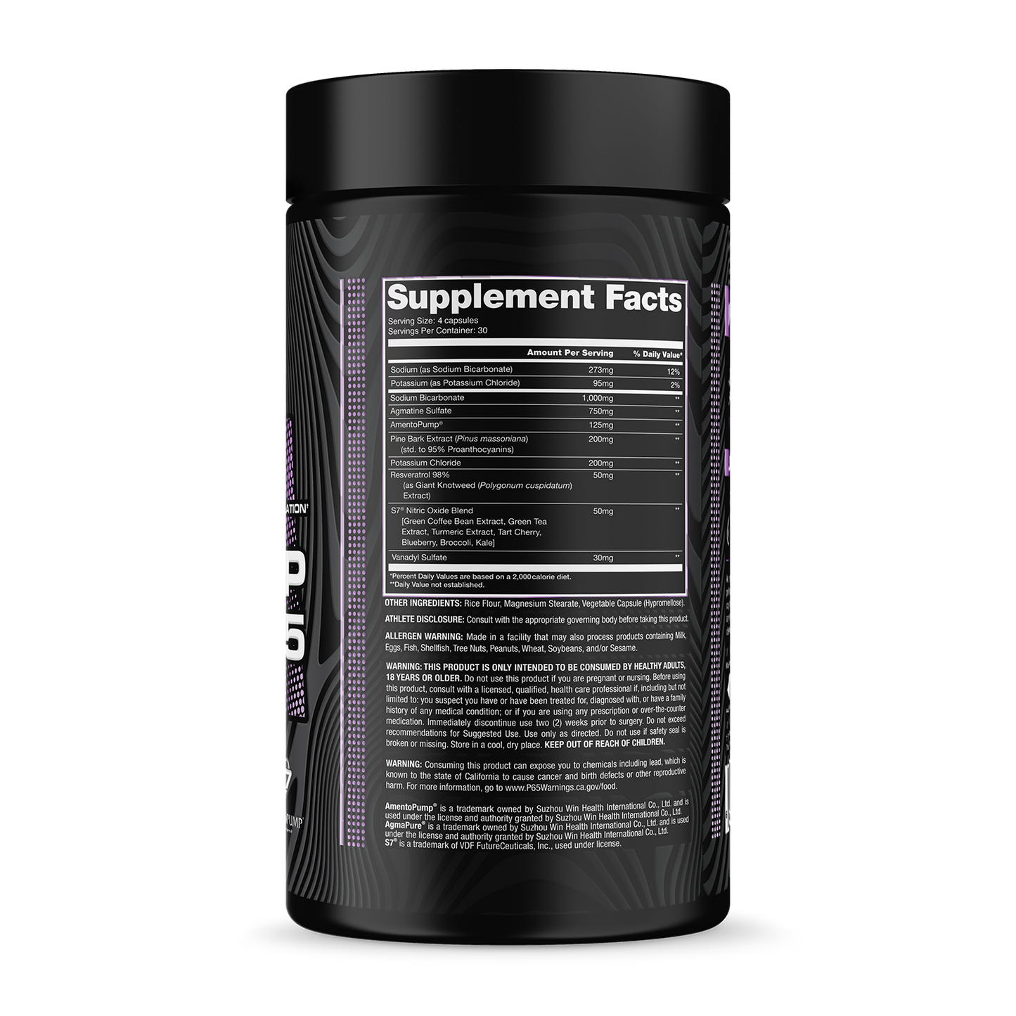 Pump 365 Bottle Supplement Facts