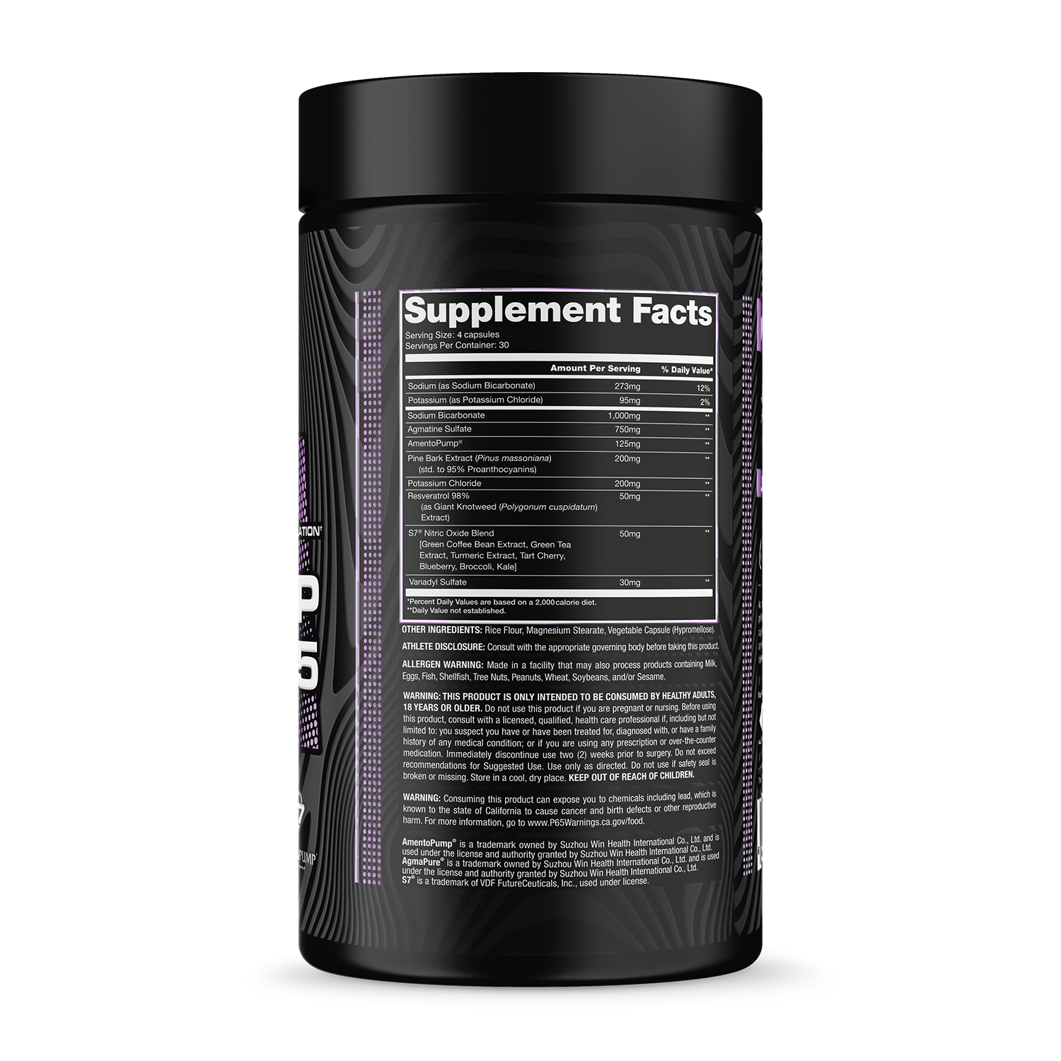 Pump 365 Bottle Supplement Facts