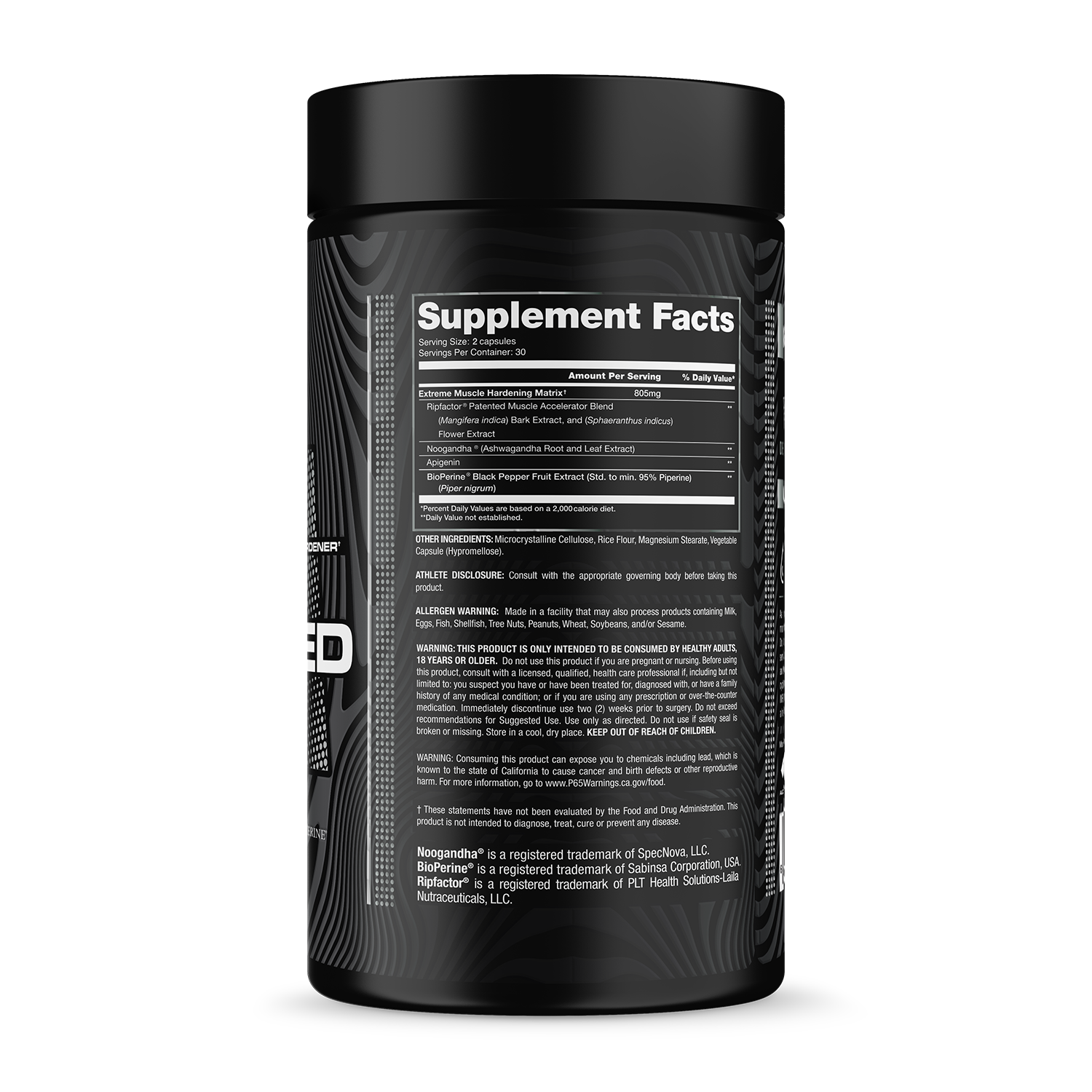 Shredded Bottle Supplement Fact