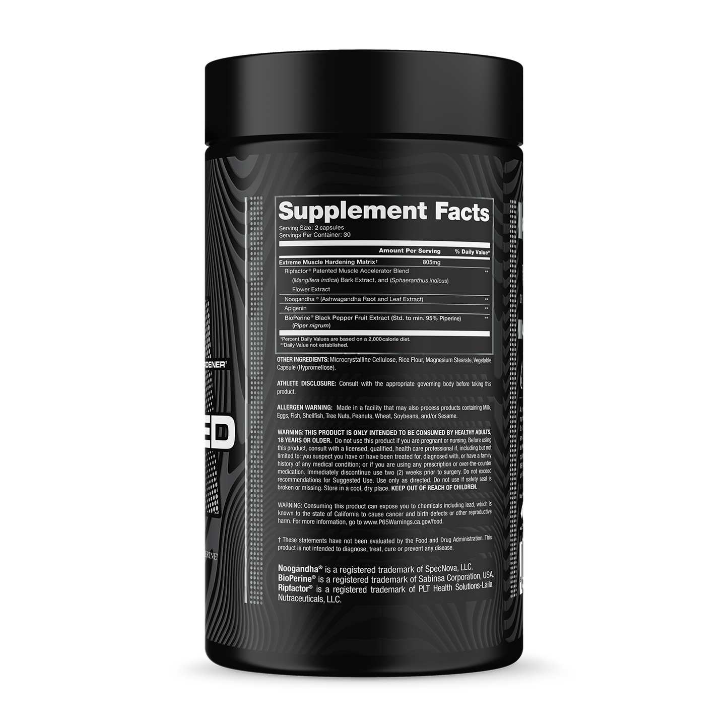 Shredded Bottle Supplement Fact