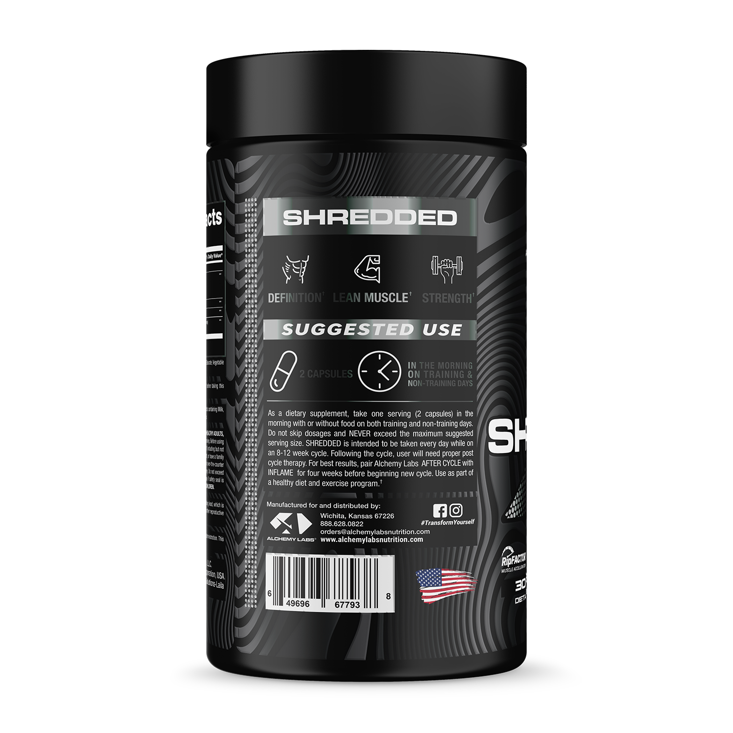 Shredded Bottle Side Label