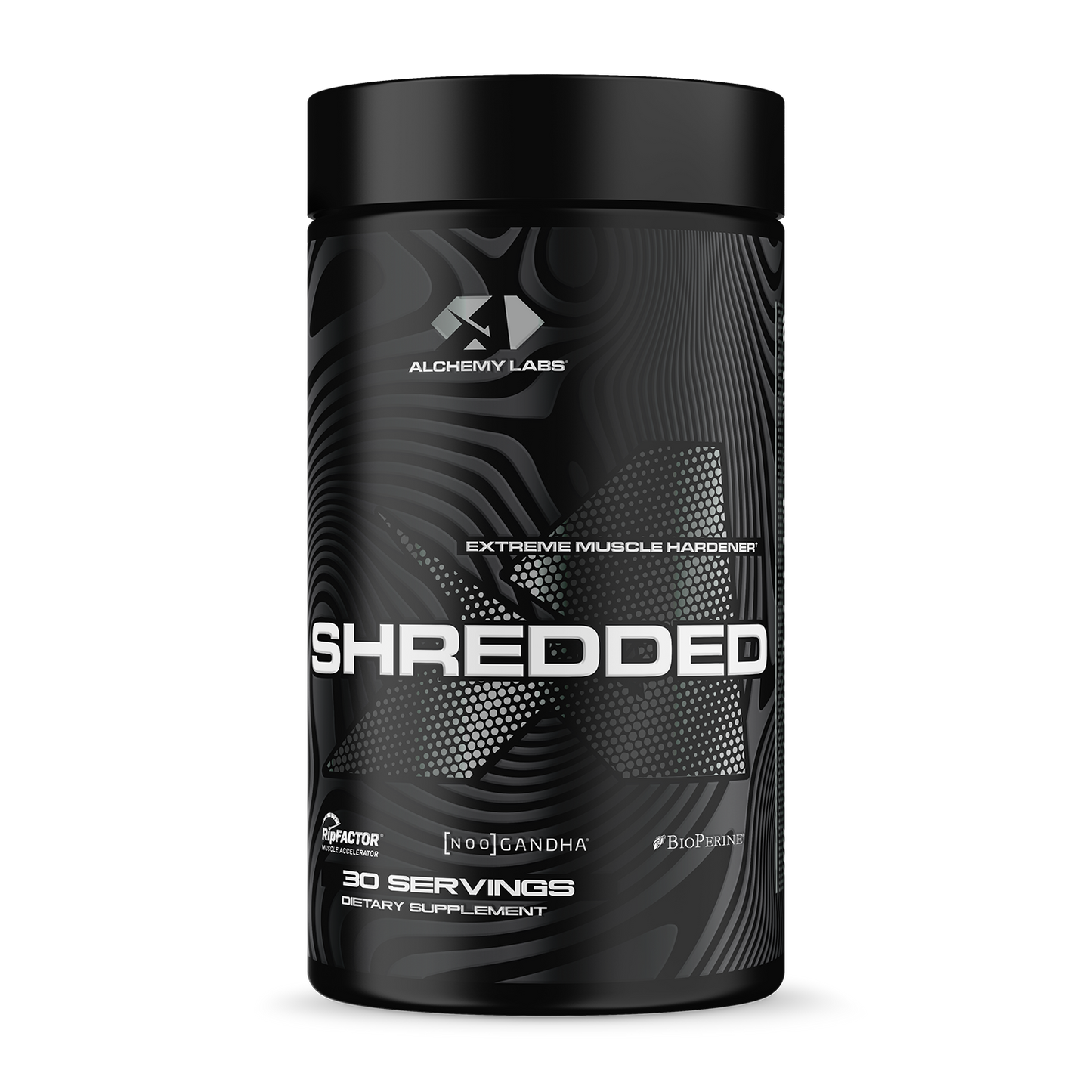 Shredded Bottle Front Label