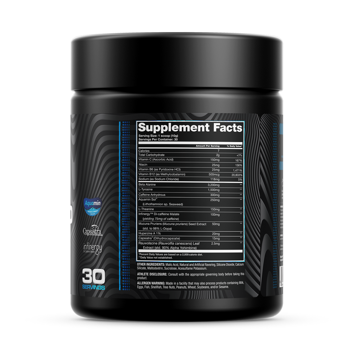 Smoked Blue Raspberry Bottle Supplement Facts