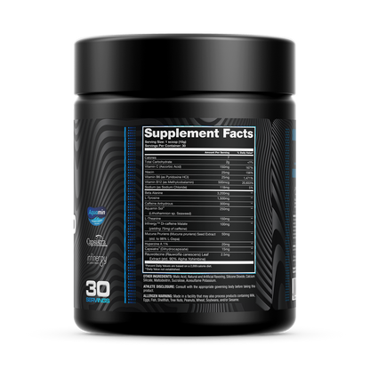 Smoked Blue Raspberry Bottle Supplement Facts