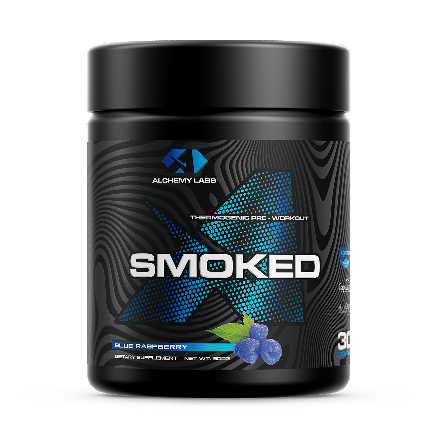 Smoked Blue Raspberry Bottle Front Label