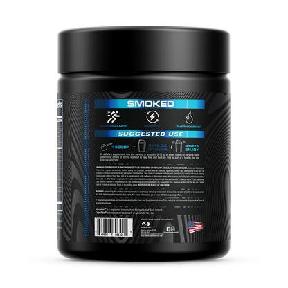 Smoked Blue Raspberry Bottle Side Label