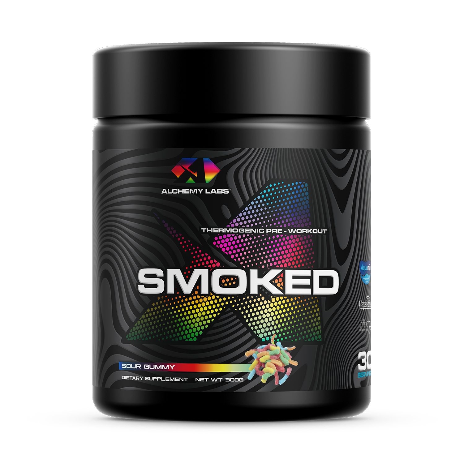 Smoked Sour Gummy Bottle Front Label