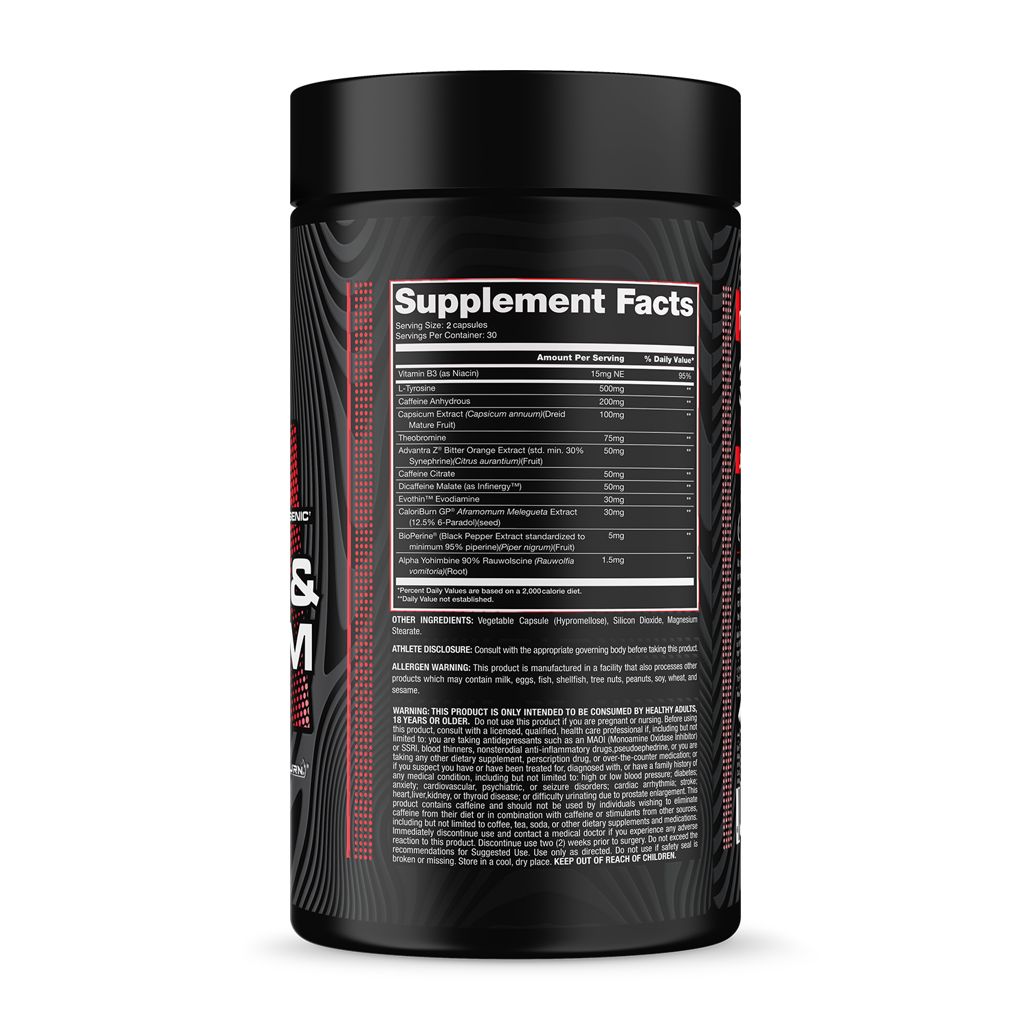 Stim & Slim Bottle Supplement Facts