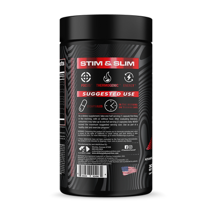 Stim & Slim Bottle Side Label