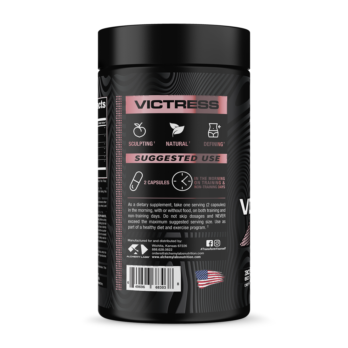 Victress Bottle Side Label