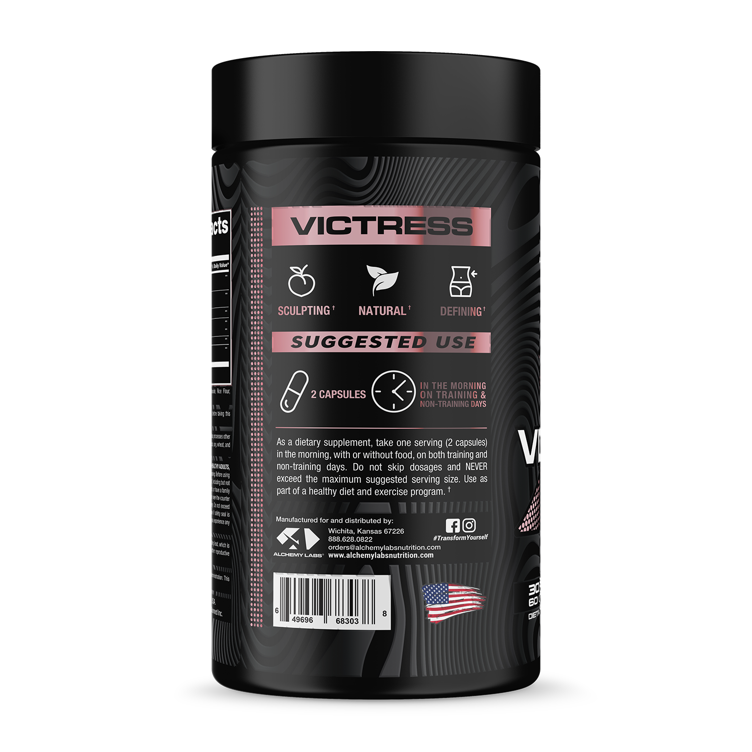 Victress Bottle Side Label